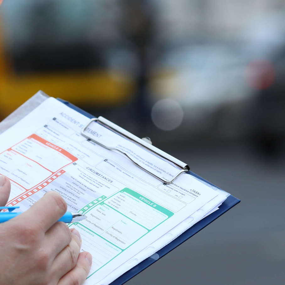 Unfallbericht ausfüllen