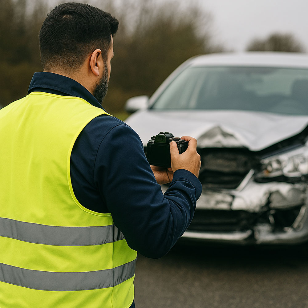 Fotos vom Unfallschaden machen